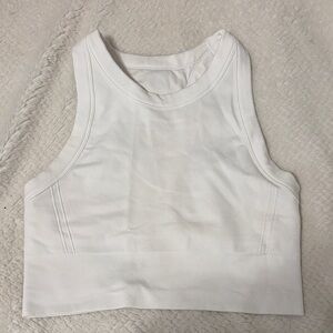 DSG White Sleeveless Crop Top